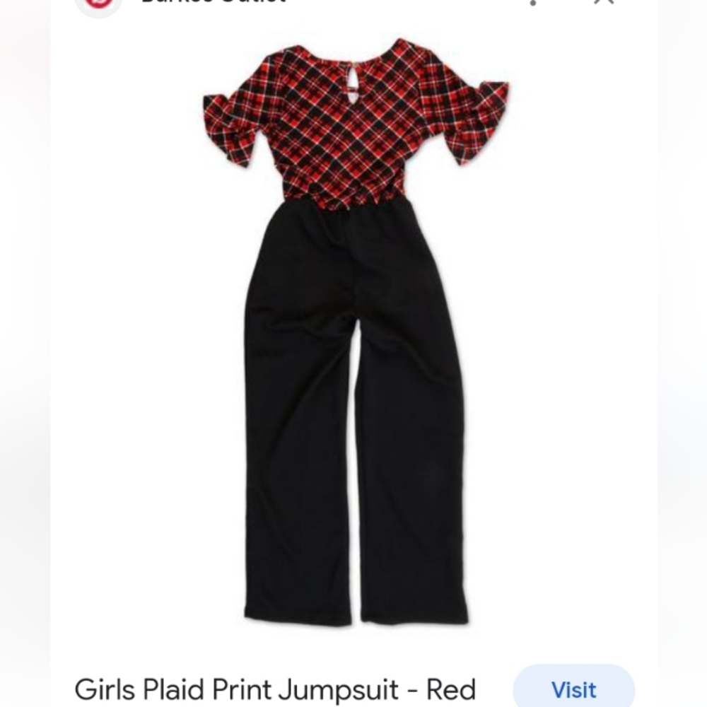 New Dream Girl plaid print jumpsuit